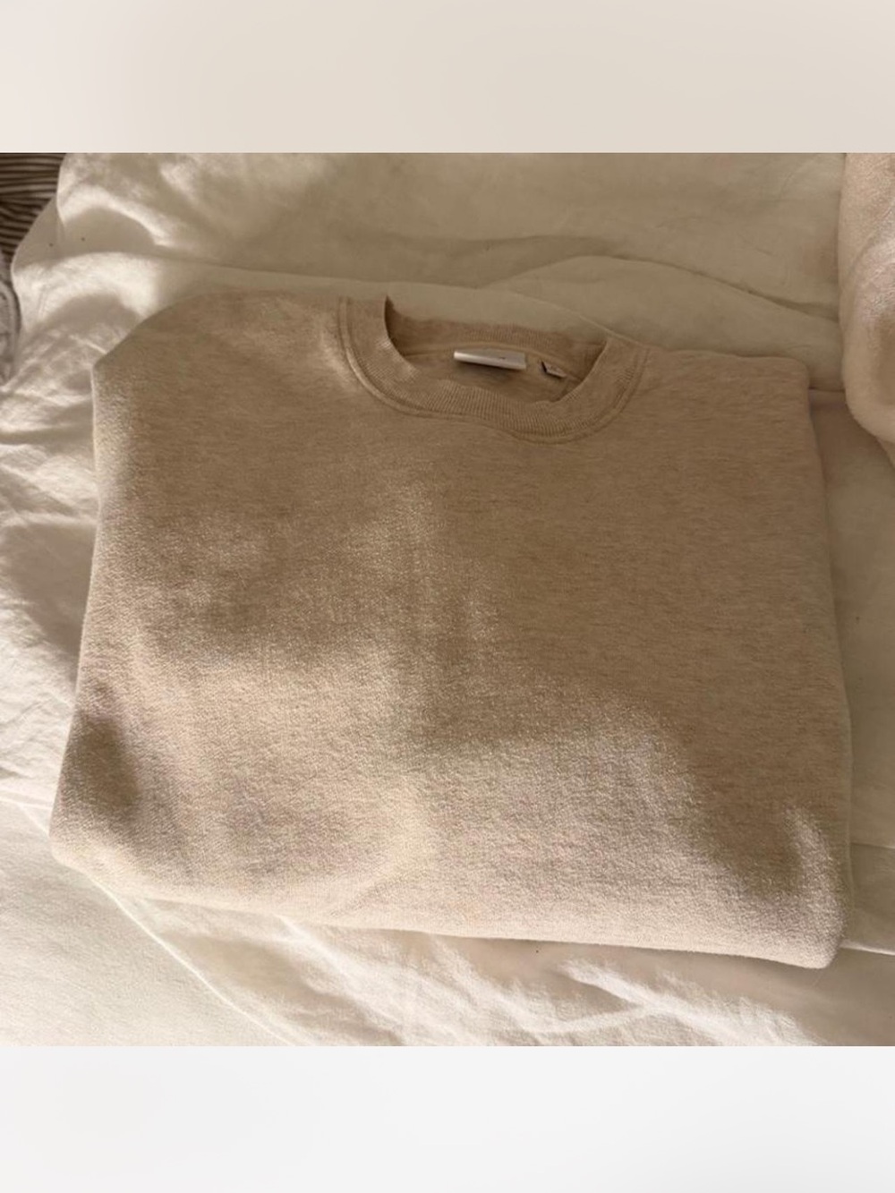 Aritzia Crewneck Sweatshirt in Beige